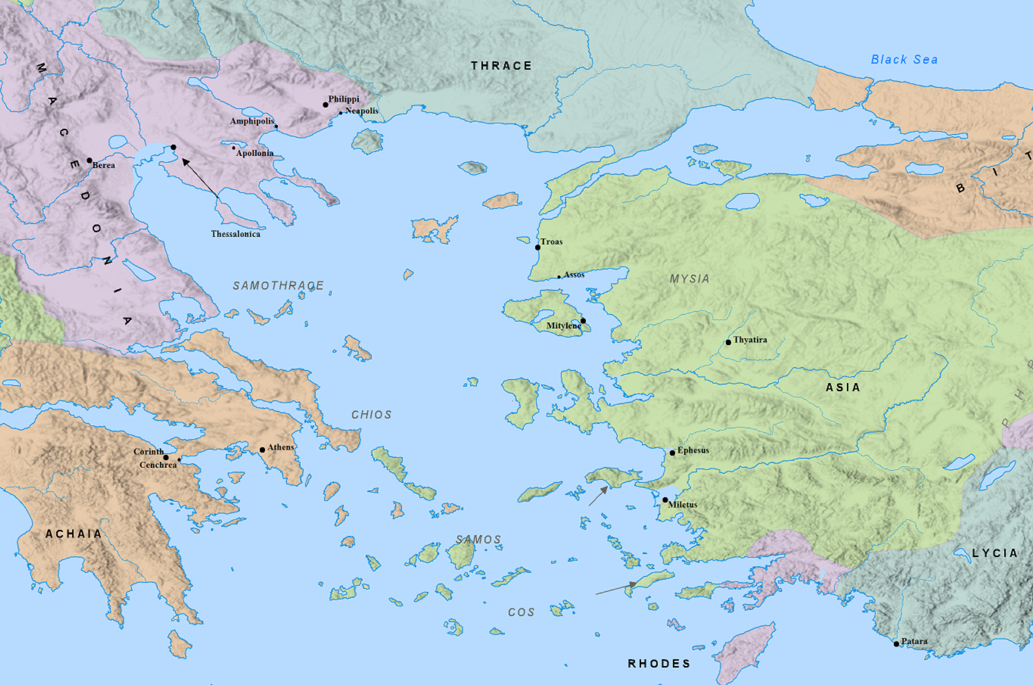 Macedonia to Asia Through Trace
