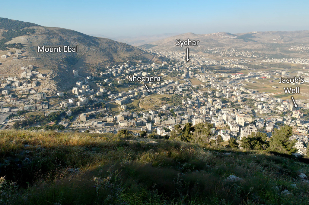 Location of Sychar as Seen from Mt. Gerizim