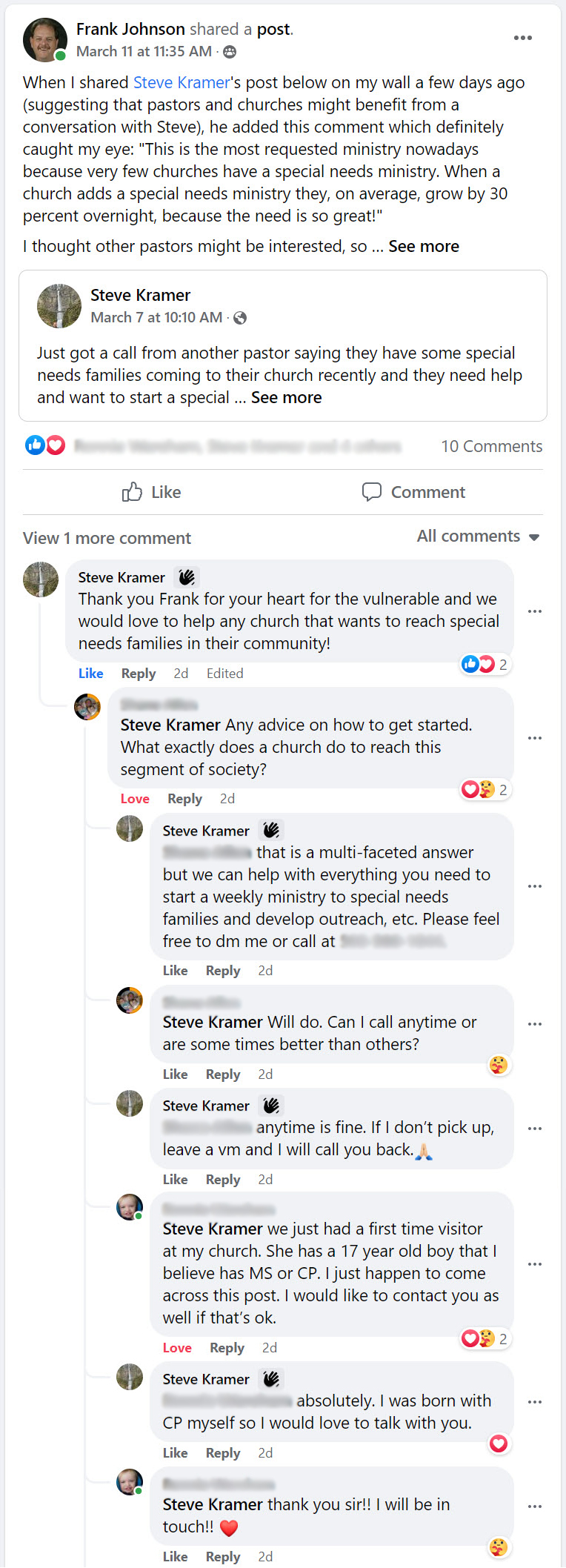 social post about Steve Kramer