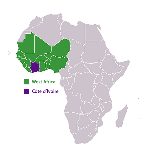 Côte d'Ivoire Location