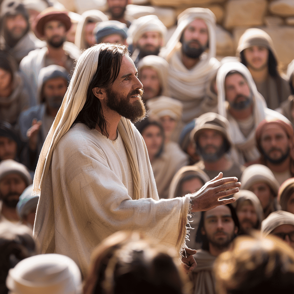 Jesus Speaking to a Crowd